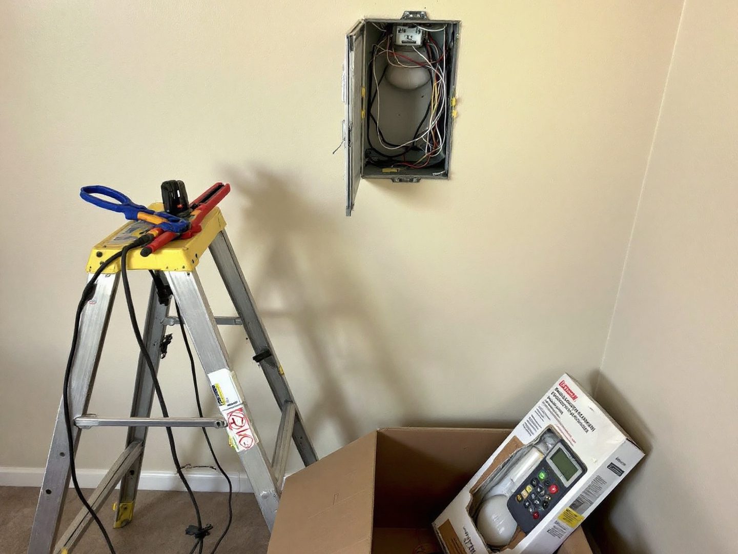 In progress: wiring a new fixture